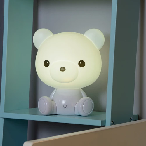 Lucide DODO BEAR - Table lamp Children- LED 3 StepDim - 1x3W 4000K - White - atmosphere 1